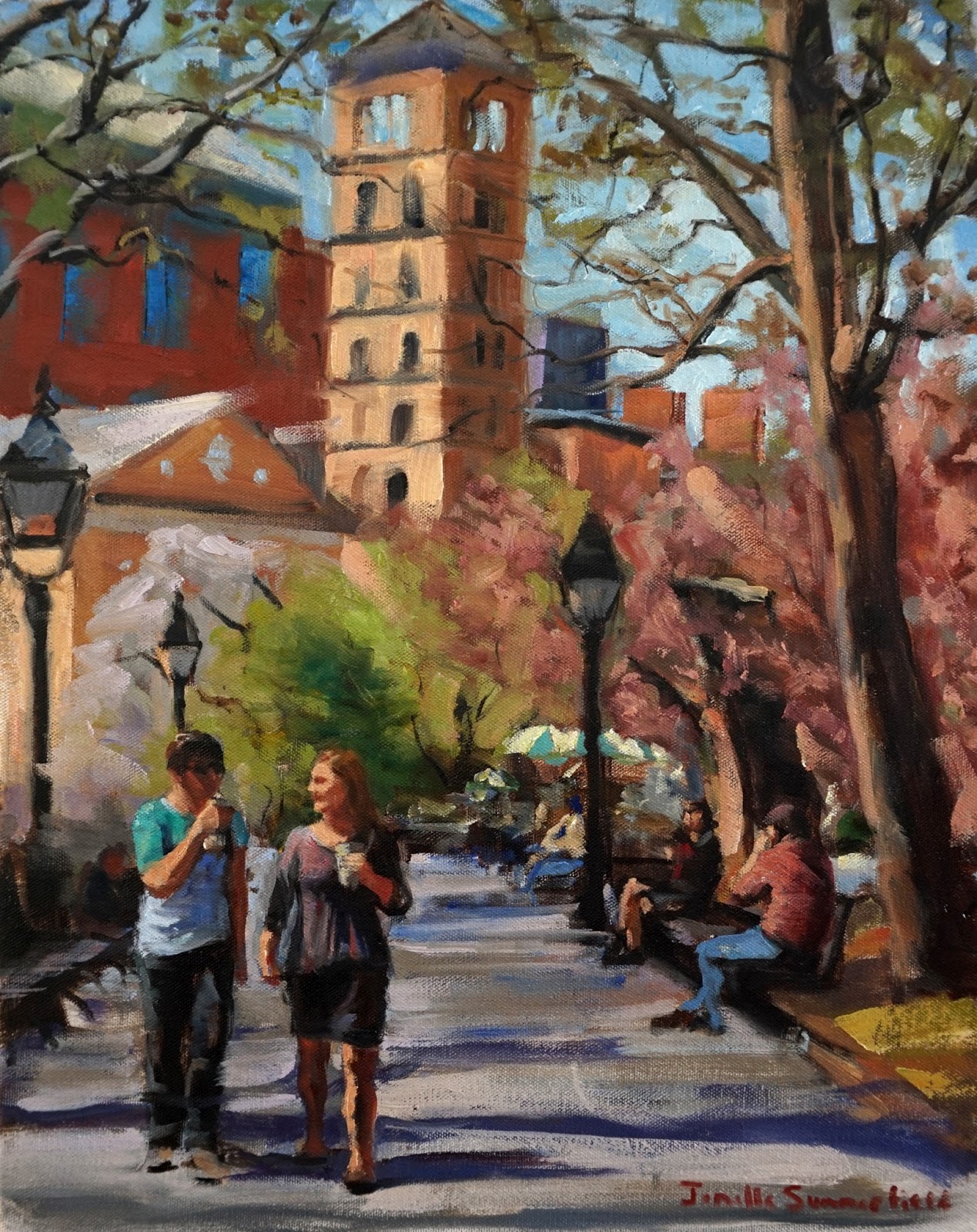 1269x1600 Jonelle Summerfield Oil Paintings April In Washington Square Park - Washington Square Park Painting