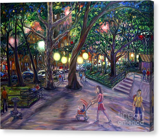 546x472 Mother And Child In Washington Square Park Painting By Arthur Robins - Washington Square Park Painting