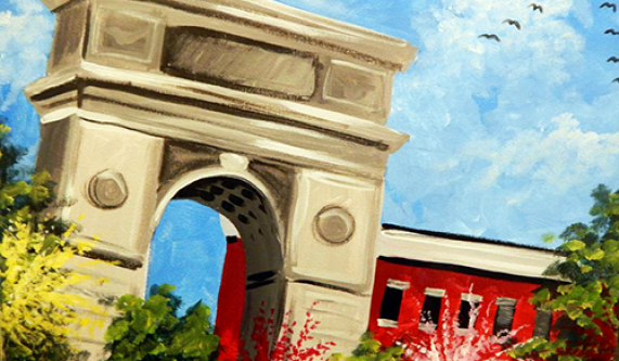 571x333 Paint And Sip Washington Square Park - Washington Square Park Painting