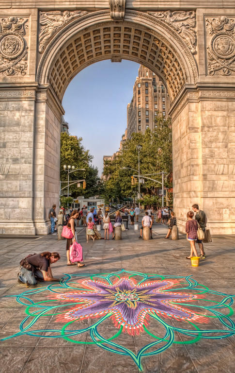 485x768 Washington Square Park Traverse Earth - Washington Square Park Painting