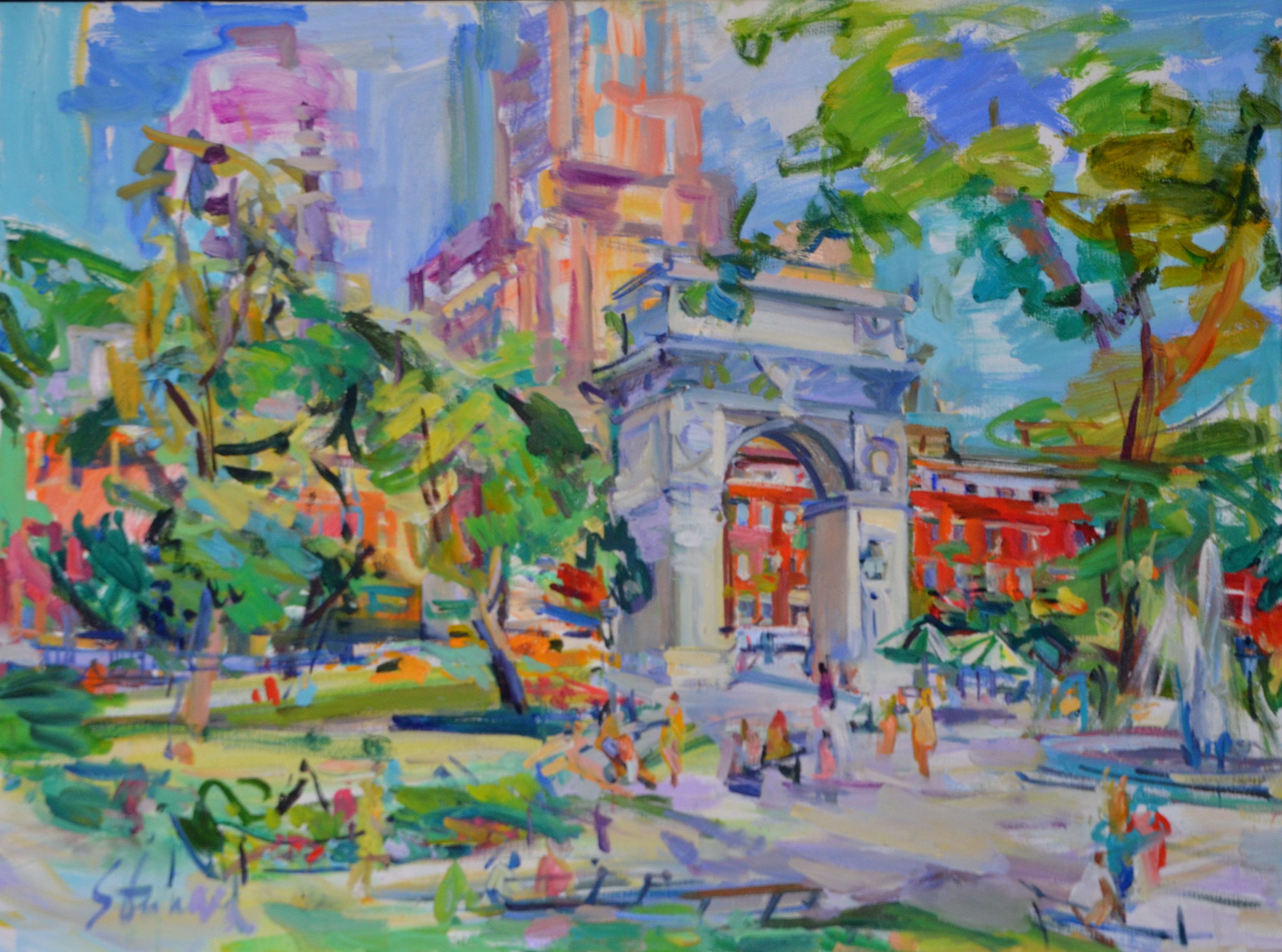 3598x2673 About - Washington Square Park Painting