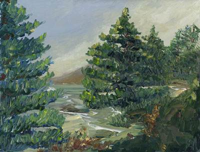 400x304 Seascape Paintings Washington State Coast With Painting Knives - Washington State Painting