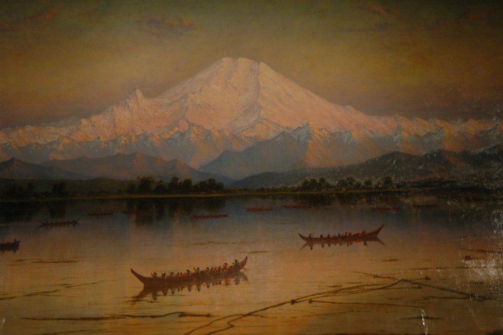 980x652 Washington State History Museum's Painting Of Mount Rainier Pretty - Washington State Painting