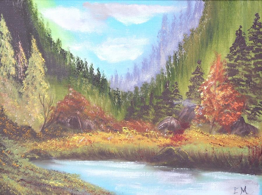 900x668 Washington State Woods Painting By Emily Cox - Washington State Painting