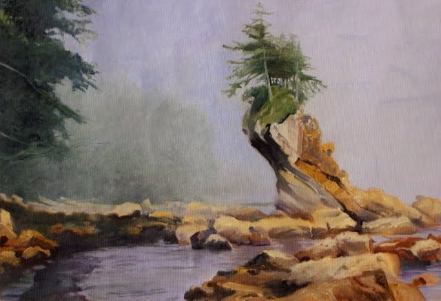 640x436 In Plein Air The Washington Coast Near Shipwreck Point Oil - Washington State Painting