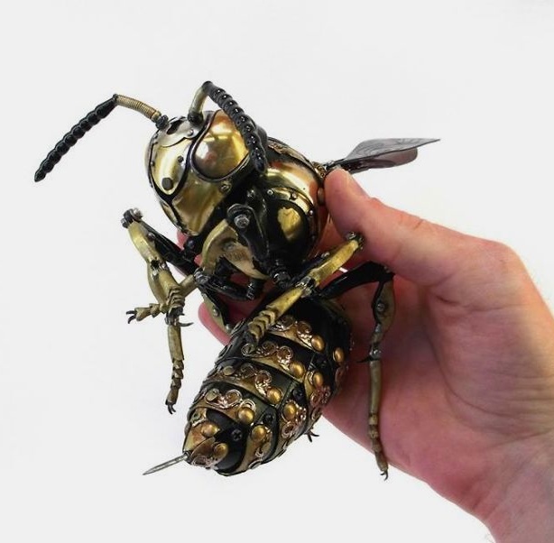614x602 Scary Realisticness Of Wasp - Wasp Painting