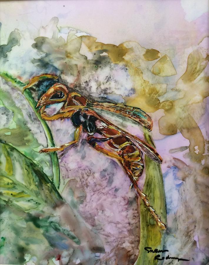 711x900 The Leocospid Wasp Painting By Susan Rodriguez - Wasp Painting