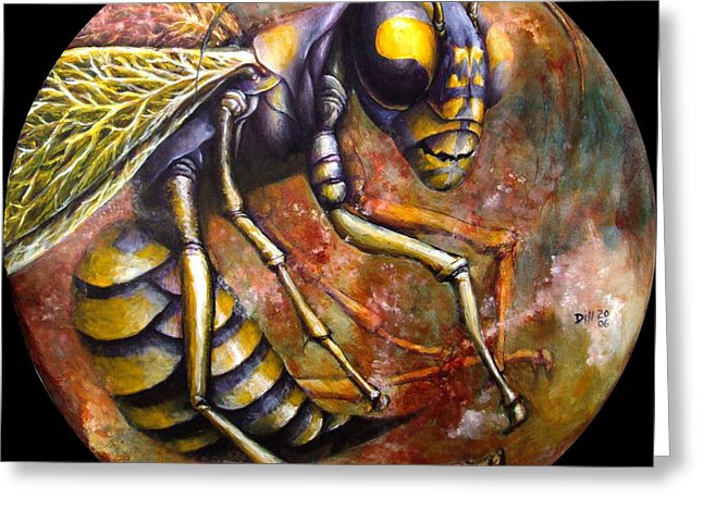 646x470 Wasp Painting By Rust Dill - Wasp Painting
