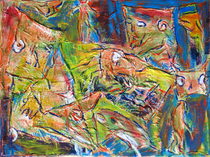 671x500 Wasp Painting By Joe Moorman Riverson Fine Art - Wasp Painting