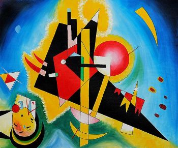 350x291 Im Blau (In Blue) - Wassily Kandinsky Blue Painting