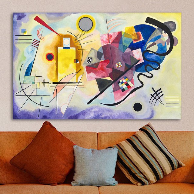 640x640 Online Shop Hdartisan Abstract Wall Pictures Art For Living Room - Wassily Kandinsky Blue Painting