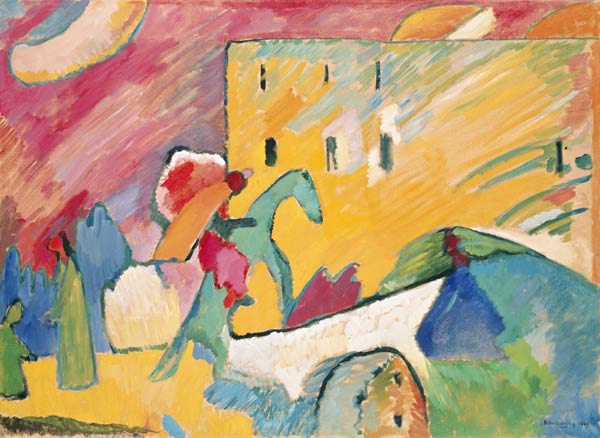 600x438 The Blue Rider - Wassily Kandinsky Blue Painting