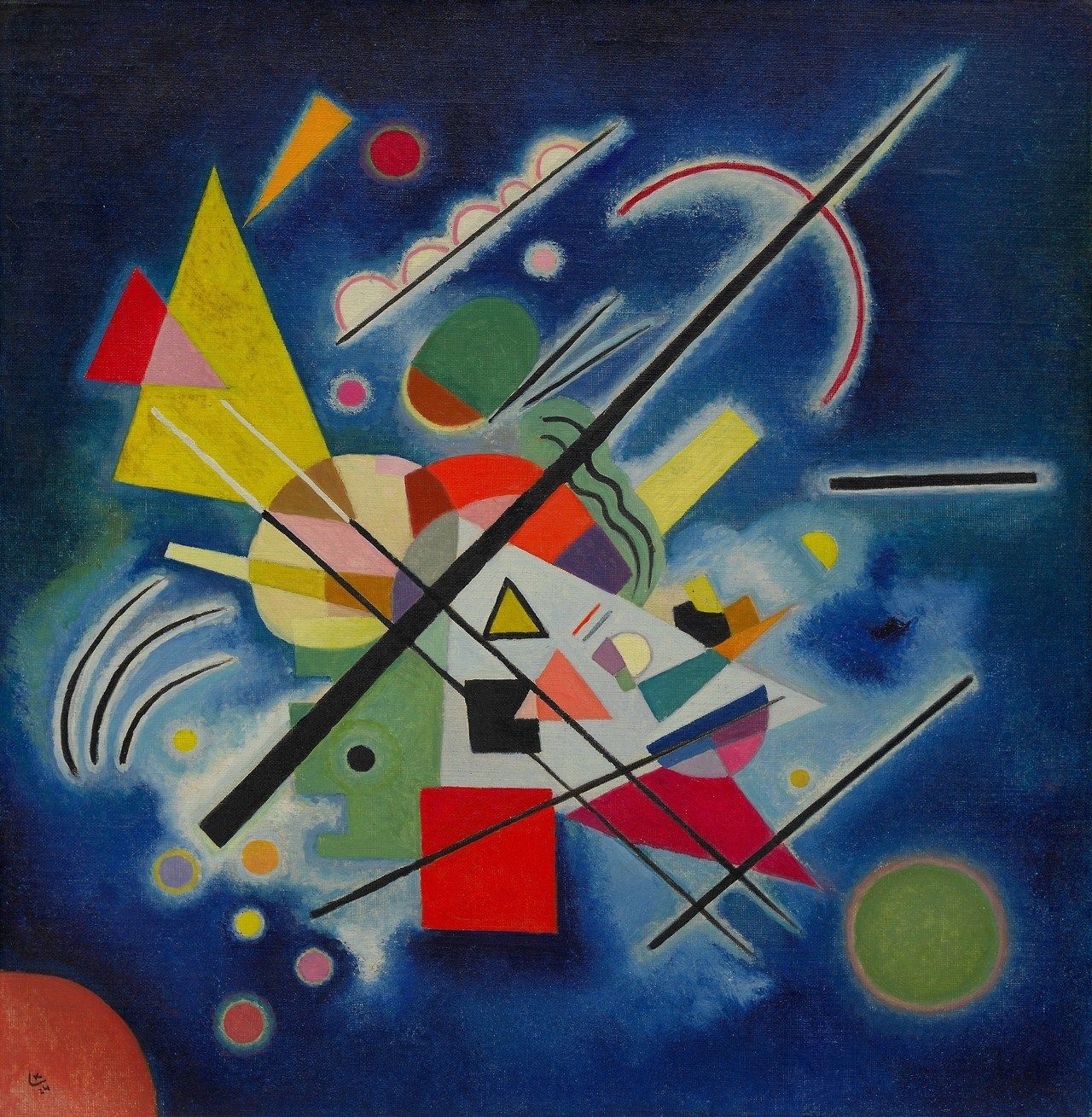 1280x1309 Wassily Kandinsky, Blue Painting, 1924 Blue - Wassily Kandinsky Blue Painting