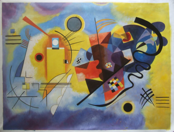 570x433 Wassily Kandinsky Yellow Red Blue 1925 Oil Painting - Wassily Kandinsky Blue Painting