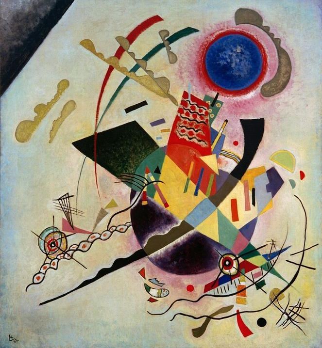 663x718 Wassily Kandinsky Blue Circle, 1922 - Wassily Kandinsky Blue Painting
