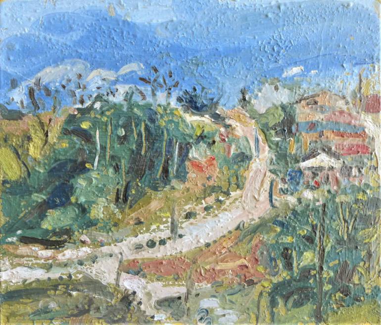 770x656 Saatchi Art Looking Across Wasteland Painting By - Wasteland Painting