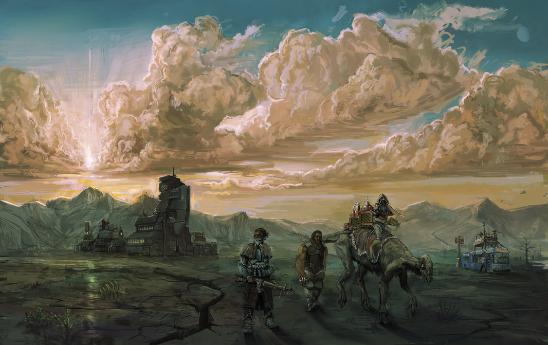 1126x709 Sci Fi Wasteland By Lennychilcott - Wasteland Painting