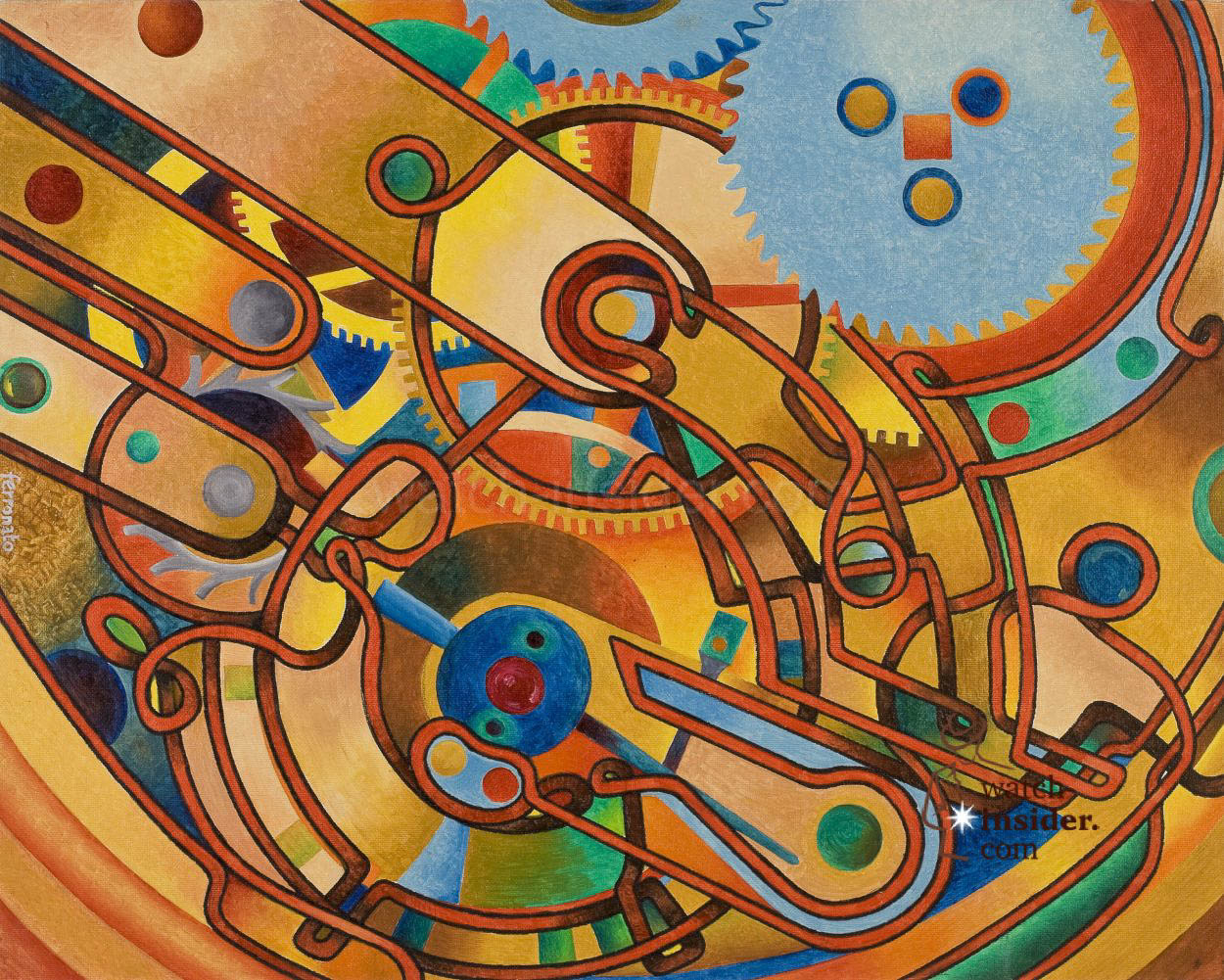 1250x1001 Paintings And Mechanical Watches Go Well Together. - Watch Painting