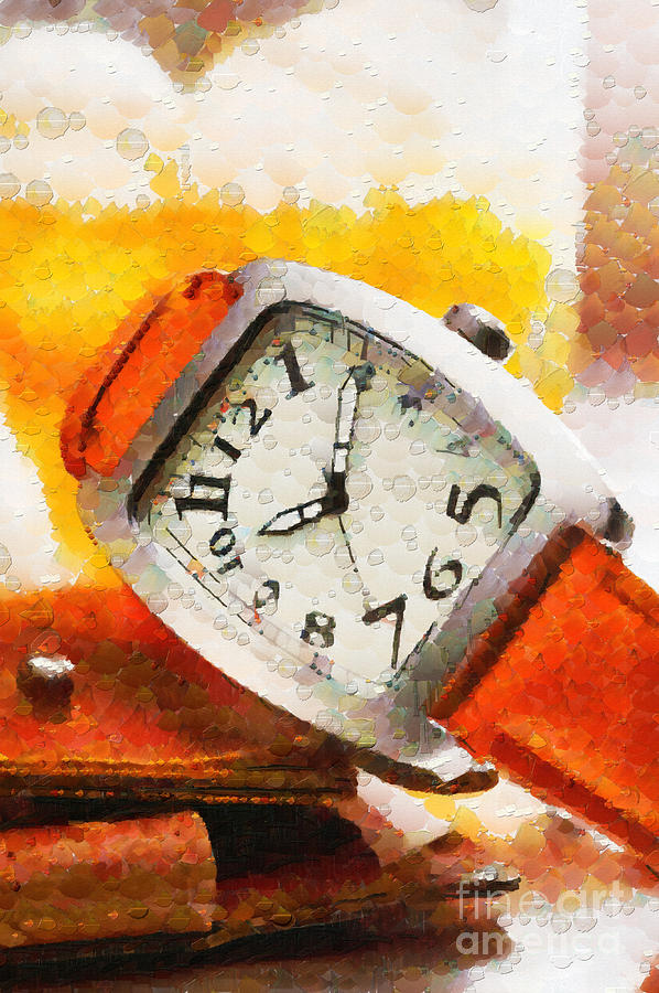 598x900 Wristwatch And Wallet Painting Painting By Magomed Magomedagaev - Watch Painting