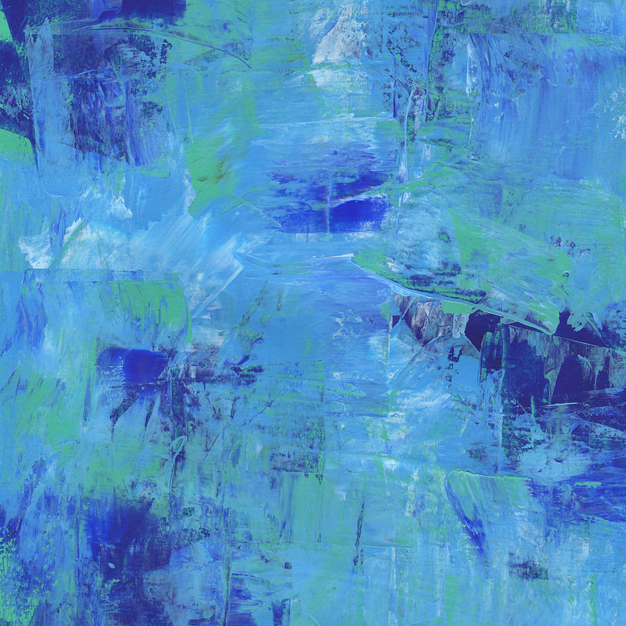 900x900 Reflections In Water - Water Abstract Painting