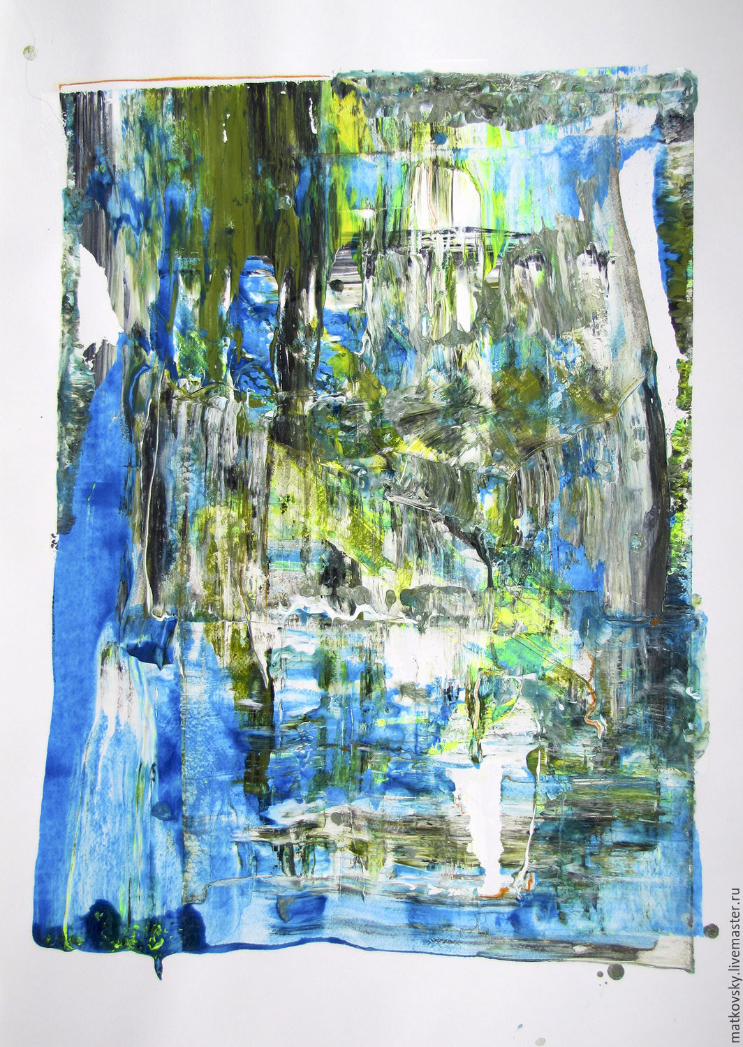 1064x1500 Waterfall Is A Water Organ - Water Abstract Painting