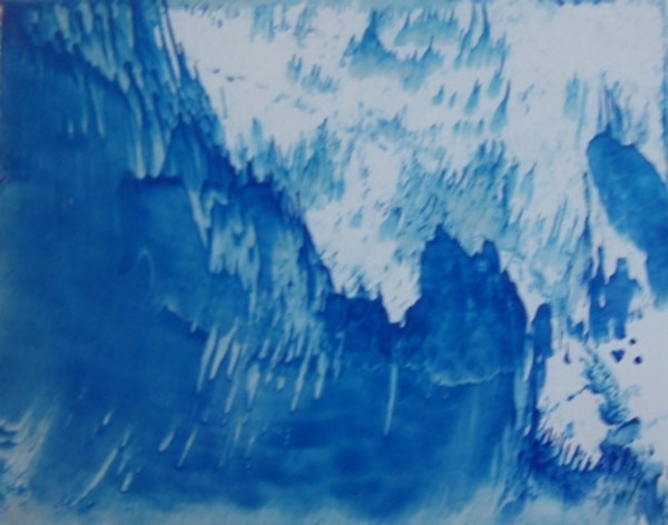 600x472 Blue Water Abstract - Water Abstract Painting