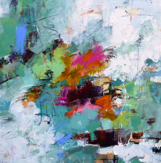 633x640 Daily Painters Abstract Gallery Modern Expressionistic Abstract - Water Abstract Painting