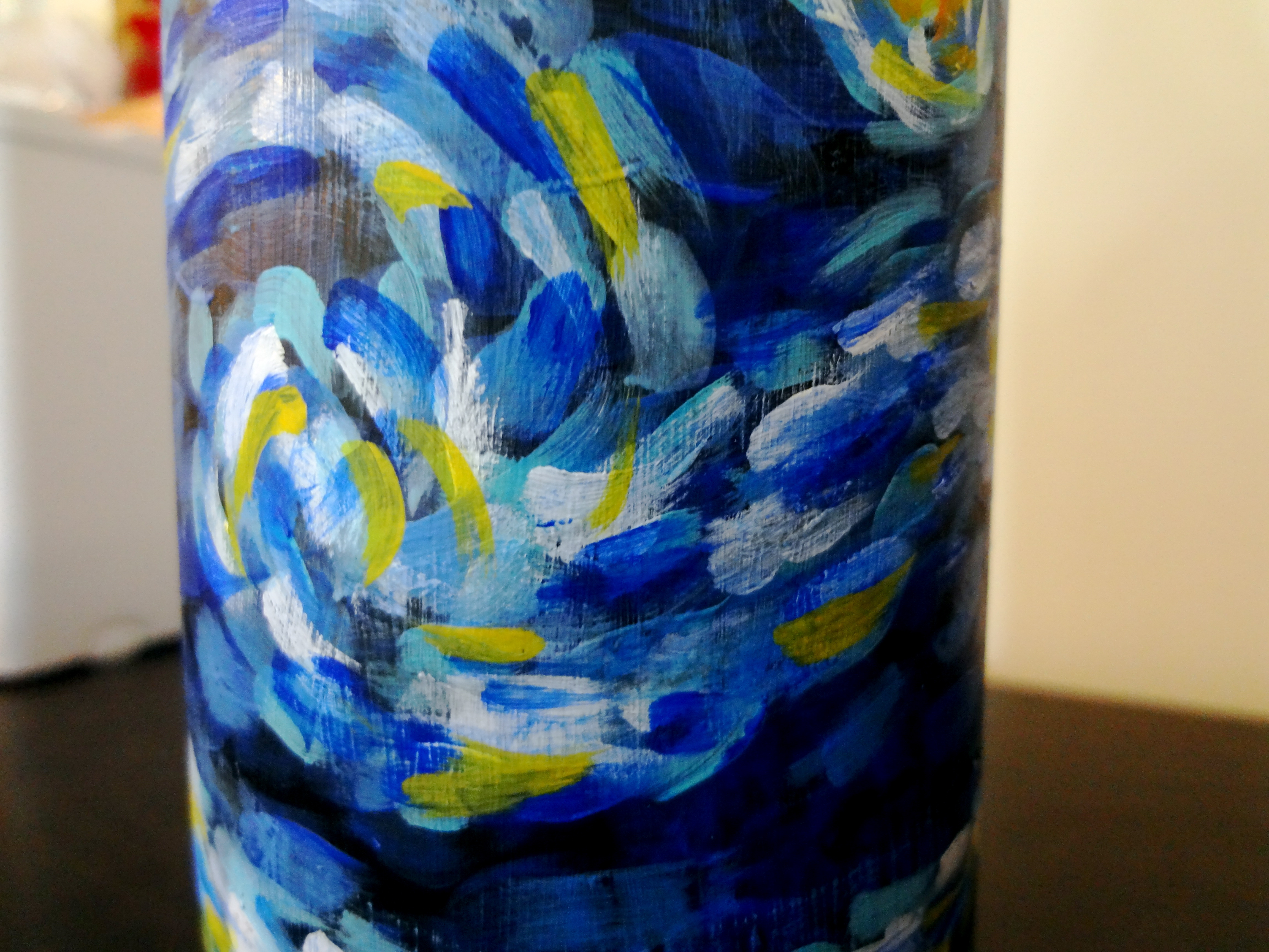 4608x3456 Starry Night Wine Bottle When Life Gave Me Lemonade - Water Bottle Painting