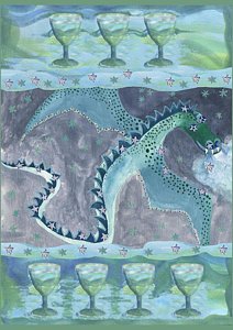 212x300 Water Dragon Paintings - Water Dragon Painting