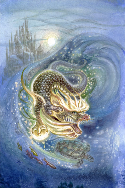 Water Dragon Painting at PaintingValley.com | Explore collection of ...