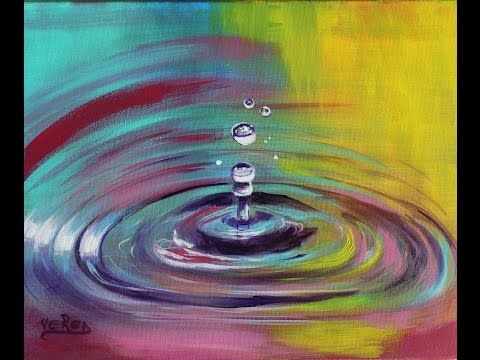 480x360 How To Paint Colorful Water Drops - Water Drop Painting