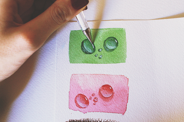 600x400 Painting Realistic Water Drops - Water Drop Painting