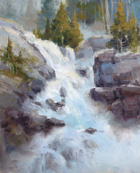 488x600 Paint Waterfalls That Are Full Of Motion - Water Falls Painting