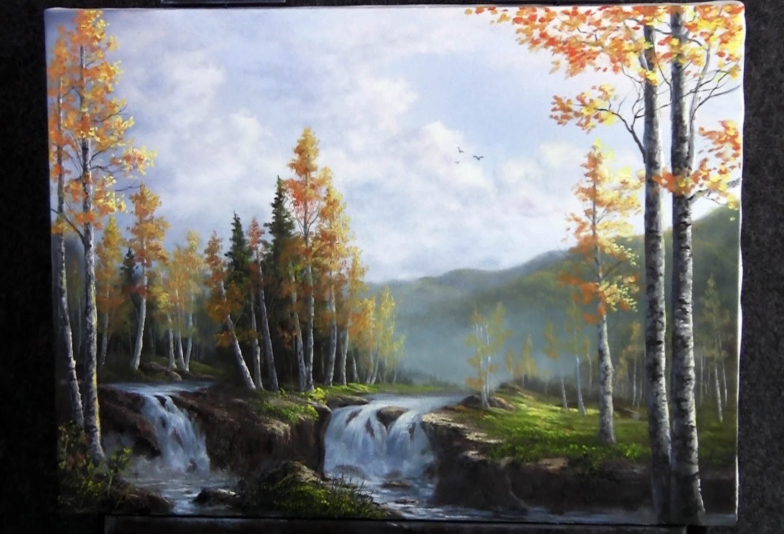 1553x1058 Paint With Kevin Hill - Water Falls Painting