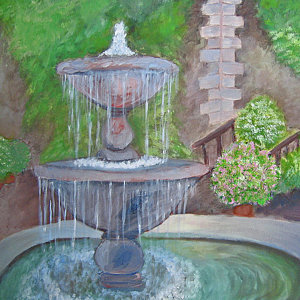 300x300 Water Fountain Paintings - Water Fountain Painting