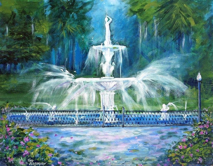 900x701 Water Fountain Paint - Water Fountain Painting