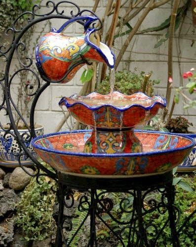 397x500 Gorgeous Hand Painted Pitcher - Water Fountain Painting
