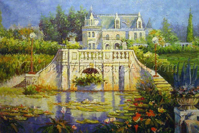 784x525 Colin Campbell Cooper - Water Garden Painting