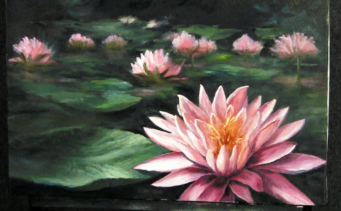 1441x892 Water Lily Painting Paint With Kevin Hill - Water Lilies Painting