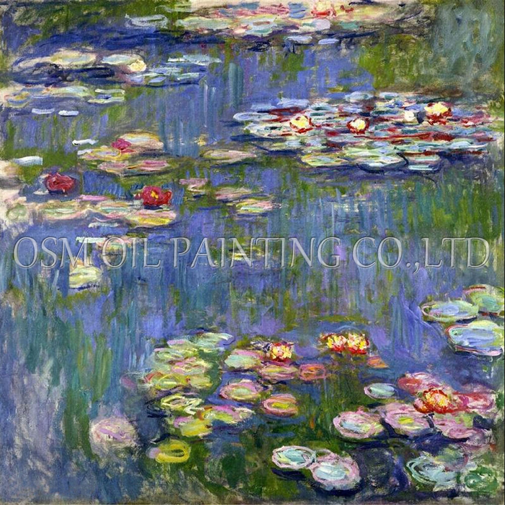 1000x1000 Free Shipping Claude Monet Water Lilies Oil Painting On Canvas - Water Lily Oil Painting