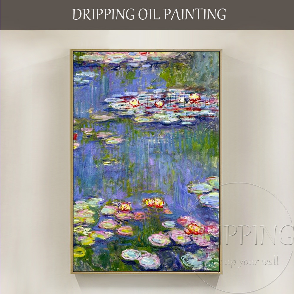 1000x1000 Hand Painted High Quality Cloud Monet Landscape Water Lily Oil - Water Lily Oil Painting