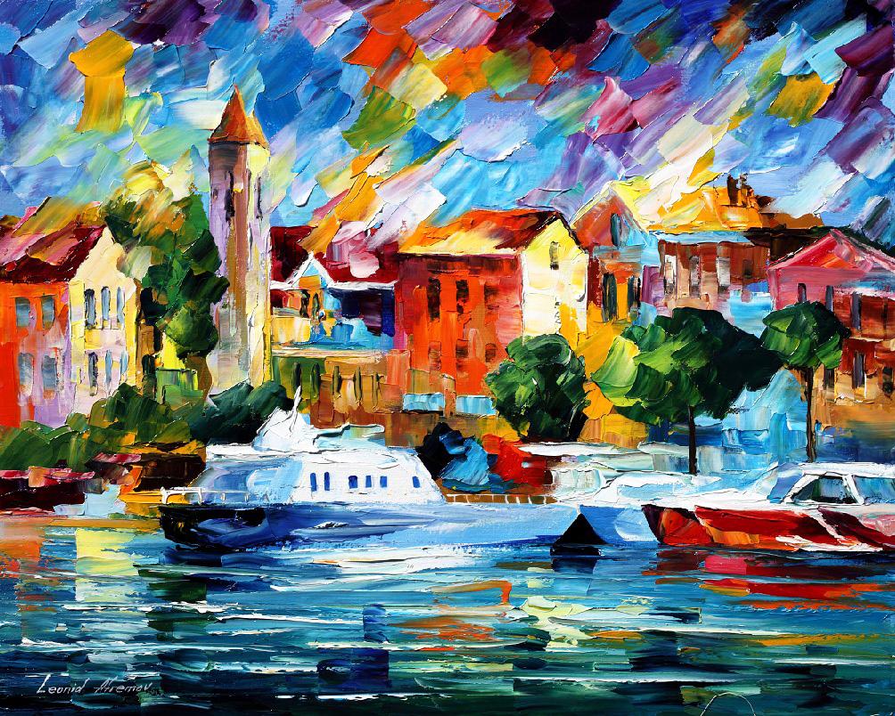 1004x804 Leonid Afremov, Oil On Canvas, Palette Knife, Buy Original - Water Painting Art