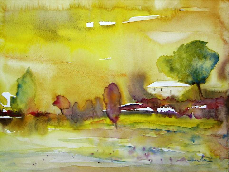 964x723 Great Artist Watercolor Painting Hd Wallpaper,sketch And Photo - Water Painting Drawing