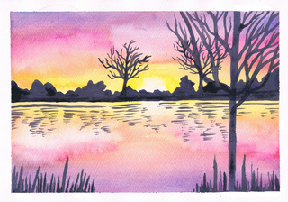 320x224 This Is The Last Picture For Today. Also Done With My Lovely - Water Painting Drawing