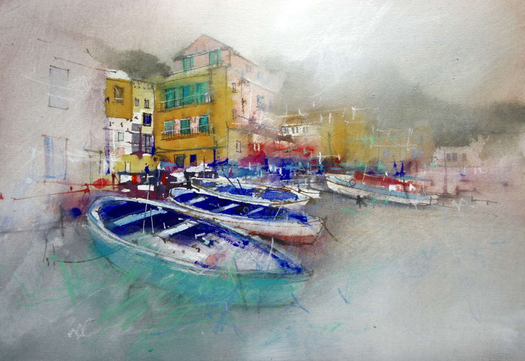 1024x705 Watercolor Canvas Splashing Paint - Water Painting On Canvas