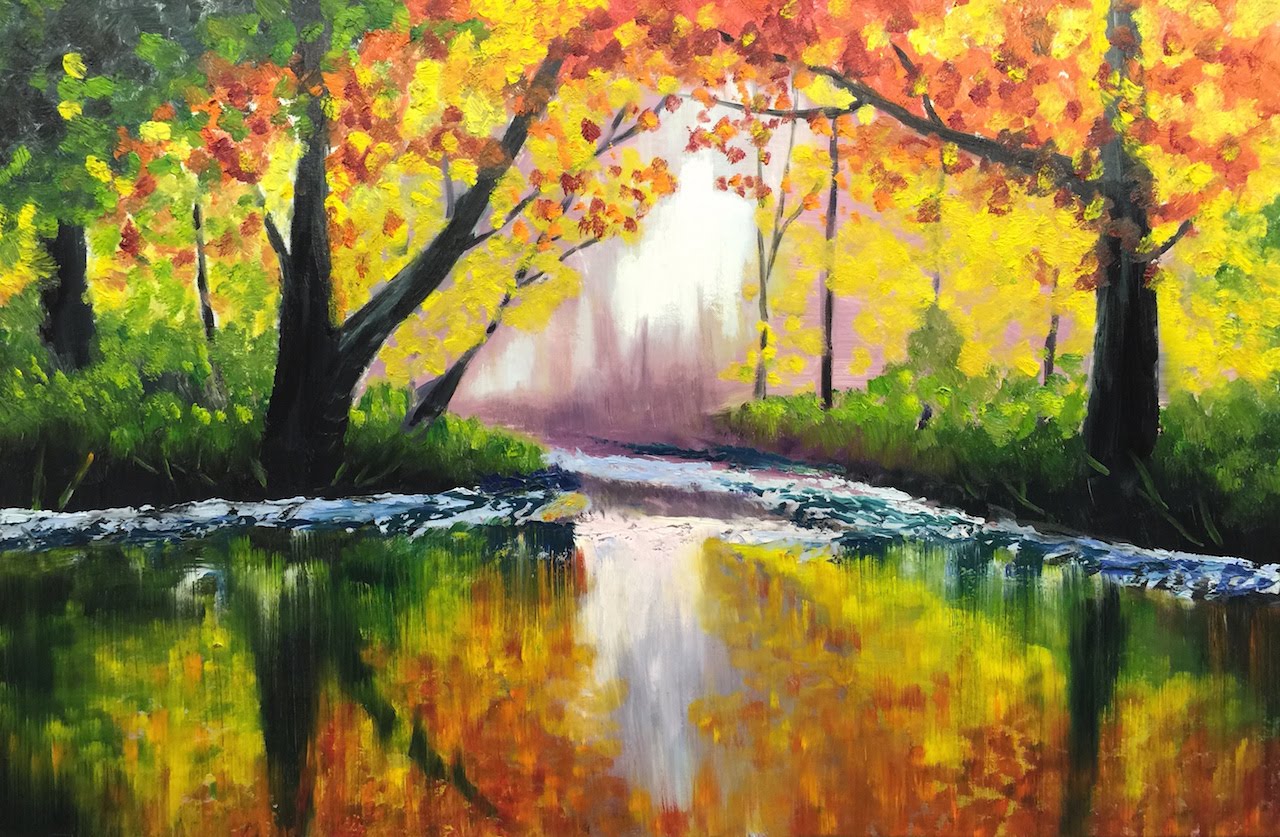1280x837 Reflection Arts - Water Reflection Painting