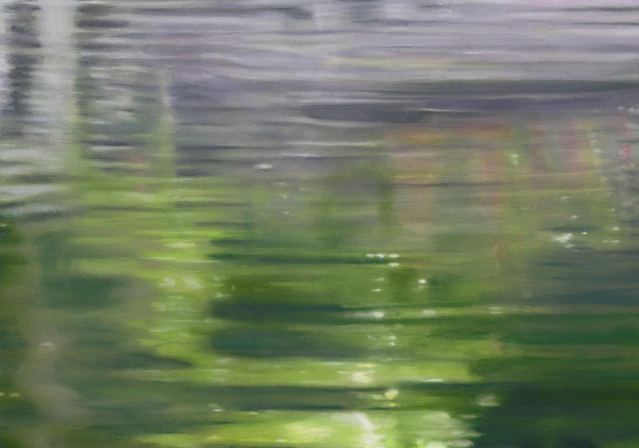 900x631 Water Reflection Painting By Thomas Darnell - Water Reflection Painting