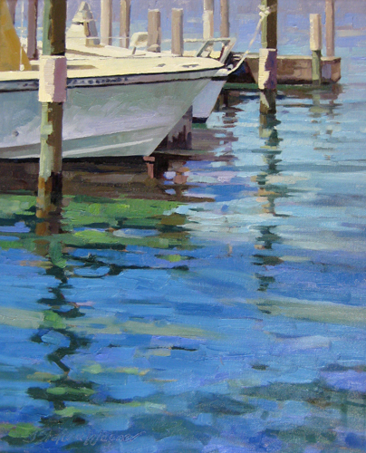 404x500 Water Reflections 11 Oil Painting - Water Reflection Painting