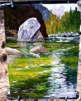 283x352 Water Reflection, Acrylic Lesson, Art Demo Paint It - Water Reflection Painting