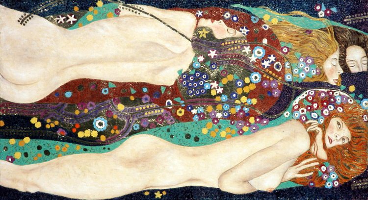 750x408 Adam Antoni Painting Water Snakes Ii (Gustav Klimt) - Water Snake Painting